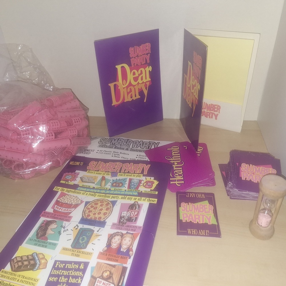 Vintage 1990 Cadaco Slumber Party Game Replacement Pieces Girl Goody Rollers Lot